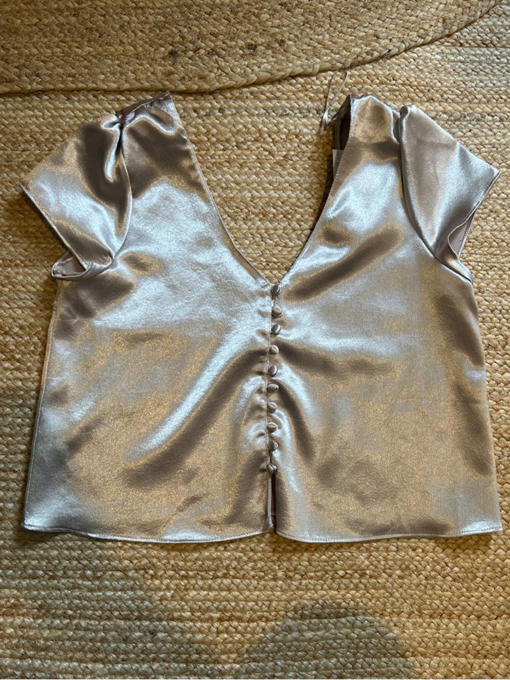 Metallic Satin Top